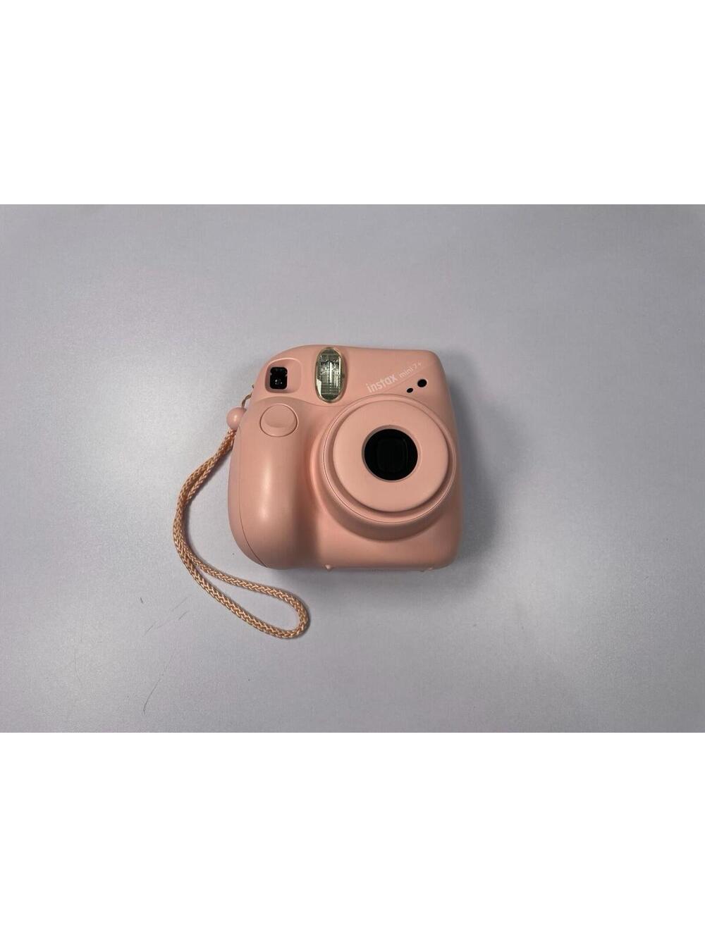 Fujifilm Instax Mini 7+ Instant Film Camera Peach Pink Tested Working